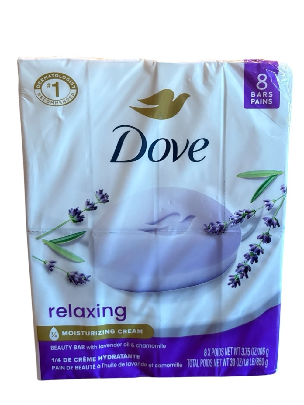 Dove Relaxing Moisturizing Cream Beauty Bar - Lavender